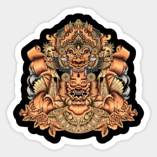 Barong the culture with Balinese dancer Sticker